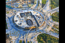 Aerial photograpy of Construction site for the Torre Entrenucleos in the Urb. San Federico Echaguy district in Dos Hermanas in the state Seville, Spain