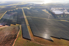Huge photovoltaic solar power plant PFV DON RODRIGO at the waste incineration plant in Alcalá de Guadaíra in the state Seville, Spain