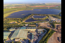 Aerial view of Huge photovoltaic solar power plant PFV DON RODRIGO at the CIT Montemarta landfill site in Alcalá de Guadaíra in the state Seville, Spain