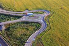 Roundabout to an exit of the A-4 Autovia del Sur in Dos Hermanas in the state Seville, Spain