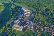 Aerial view of Winery Louis Eschenauer and les Grands Chais de in Petersbach in the state Bas-Rhin, France