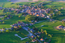 Village view from the southwest in Mackwiller in the state Bas-Rhin, France