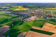 View of the town from the southwest in Diemeringen in the state Bas-Rhin, France