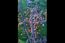 Rue Principal from the north in Vœllerdingen in the state Bas-Rhin, France