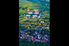 Prison secured with walls and fences Centre de Détention in Oermingen in the state Bas-Rhin, France