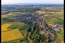 Morning overview from the north in Diemeringen in the state Bas-Rhin, France