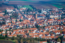 City center from the southwest in Kandel in the state Rhineland-Palatinate, Germany