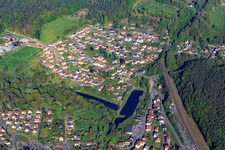 View of the Moder valley from the east in Wingen-sur-Moder in the state Bas-Rhin, France