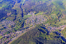 View of the valley of the Moder from the north in Wingen-sur-Moder in the state Bas-Rhin, France