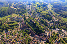 View of the citadel of Bitsch from the west in Bitsch in the state Moselle, France