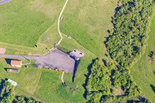 Aerial view of Bunkers of the Maginot Line - Fort Casso in Bettviller in the state Moselle, France