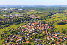 View of the town from the south in Sarralbe in the state Moselle, France