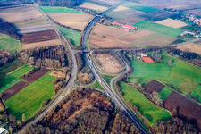 A65 motorway exit 20 Kandel Nord in Erlenbach bei Kandel in the state Rhineland-Palatinate, Germany