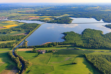 Intersection of the two canals, the Rhine-Marne Canal and the Canal des houllères de la Sarre in the lakes Le Petit Étang and Le Grand Ruisseau in Gondrexange in the state Moselle, France