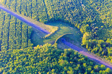 Wildlife bridge over the railway line in Loudrefing in the state Moselle, France