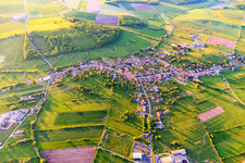 Aerial view of Village view from the south in Altwiller in the state Bas-Rhin, France