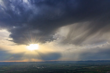 Rain clouds over the Southern Palatinate in Rohrbach in the state Rhineland-Palatinate, Germany