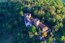 Aerial photograpy of Castle and castle park Gamburg in the district Gamburg in Werbach in the state Baden-Wuerttemberg, Germany