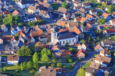 St. Mark's Church in the town center in the district Unterbalbach in Lauda-Königshofen in the state Baden-Wuerttemberg, Germany