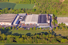 Aerial view of Roto Campus and Roto Frank DST Produktions-GmbH as well as PALUX Aktiengesellschaft in the district Edelfingen in Bad Mergentheim in the state Baden-Wuerttemberg, Germany