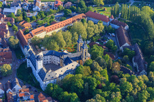 Aerial view of Teutonic Order Museum in the Mergentheim Residence Palace in Bad Mergentheim in the state Baden-Wuerttemberg, Germany