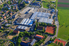 Eibe Produktion + Vertrieb GmbH & Co.KG, Volunteer Fire Department Röttingen and tennis court of TC-RW Röttingen eV in Röttingen in the state Bavaria, Germany