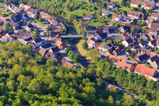 Tauber Bridge in the morning from the northwest in the district Archshofen in Creglingen in the state Baden-Wuerttemberg, Germany