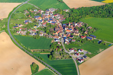 Village view in the morning from the southeast in the district Finsterlohr in Creglingen in the state Baden-Wuerttemberg, Germany