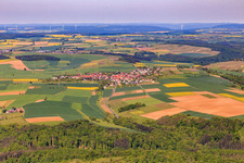 Village view from the west in the district Uissigheim in Külsheim in the state Baden-Wuerttemberg, Germany
