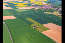 Aerial view of Ultralight airfield Wertheim in the district Sachsenhausen in Wertheim in the state Baden-Wuerttemberg, Germany