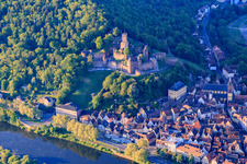 Castle Burg Wertheim above the old town on the Main in Wertheim in the state Baden-Wuerttemberg, Germany