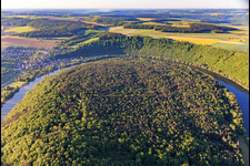 Aerial photograpy of Main loop in Kreuzwertheim in the state Bavaria, Germany