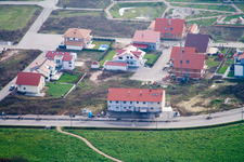 On the high trail in Kandel in the state Rhineland-Palatinate, Germany from the plane