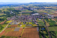 View from the north in Ringsheim in the state Baden-Wuerttemberg, Germany