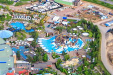 Svalgurok, Spiralrok - spiral slide and Slalomrok - wild slalom slide in Rulantica in Europapark Rust in Rust in the state Baden-Wuerttemberg, Germany
