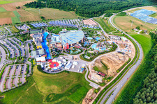 Oblique view of Rulantica in Europa-Park Rust in Rust in the state Baden-Wuerttemberg, Germany