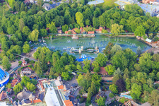 Theme area Grimm's Fairytale Forest with Danube Steamer, Josefina's Imperial Magic Journey and Wichtelhausen of Europapark Rust in Rust in the state Baden-Wuerttemberg, Germany