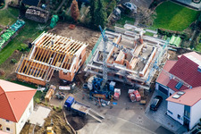 Aerial view of On the high trail in Kandel in the state Rhineland-Palatinate, Germany