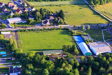 Football pitch at the Salle polyvalente in Wittisheim in the state Bas-Rhin, France
