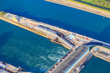 Rhine lock with hydroelectric power plant Marckolsheim of EDF in Marckolsheim in the state Bas-Rhin, France