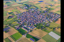 Overview of the town from the southwest in Forchheim in the state Baden-Wuerttemberg, Germany