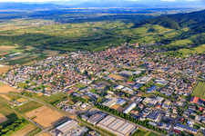 City view from the northwest in Endingen am Kaiserstuhl in the state Baden-Wuerttemberg, Germany