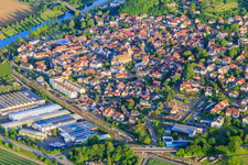 Historic town center with St. Martin's Church in Riegel am Kaiserstuhl in the state Baden-Wuerttemberg, Germany