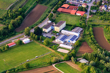 Gunther Schmidt metalworking and metal construction, rehabilitation clinic and sports field of SV Broggingen in the district Broggingen in Herbolzheim in the state Baden-Wuerttemberg, Germany