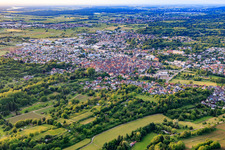 City view from the southeast in Ettenheim in the state Baden-Wuerttemberg, Germany