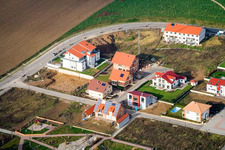 On the high trail in Kandel in the state Rhineland-Palatinate, Germany viewn from the air