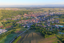 City view from the east in Ettenheim in the state Baden-Wuerttemberg, Germany