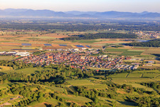 View of the town from the northeast in Ringsheim in the state Baden-Wuerttemberg, Germany
