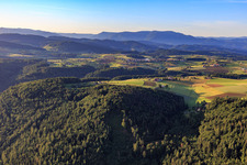 Aerial photograpy of Hamlet on the Black Forest plateau in the district Ottoschwanden in Freiamt in the state Baden-Wuerttemberg, Germany