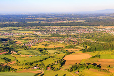 View of the town from the northeast in the district Windenreute in Emmendingen in the state Baden-Wuerttemberg, Germany
